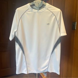 Large Alo White Workout Shirt
